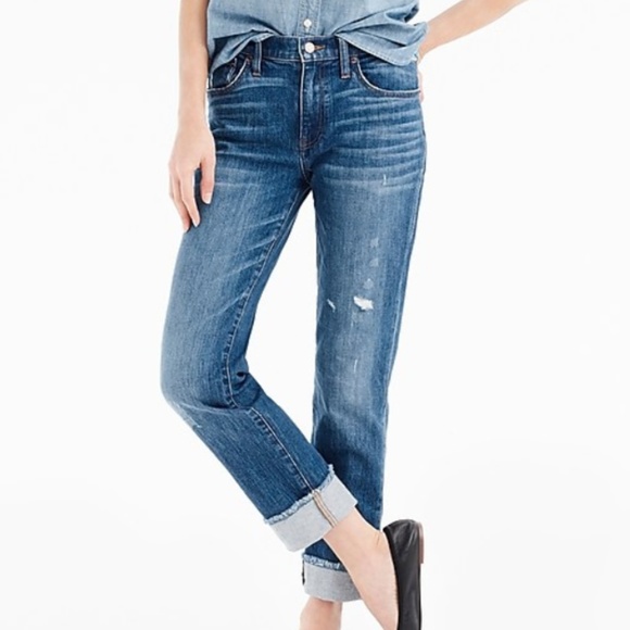 NWOT J. Crew Boyfriend Jean with Cut Hem - Picture 1 of 3